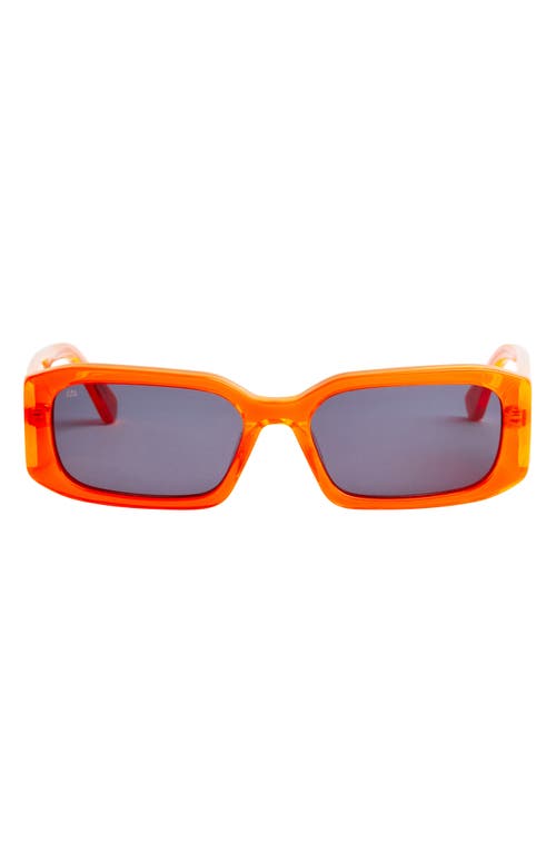 Shop Sito Shades Electric Vision Polar 56mm Rectangle Sunglasses In Neon Orange/iron Grey Polar