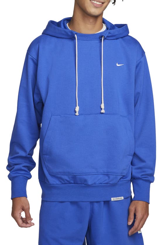 Nike Dri-fit Standard Issue Hoodie Sweatshirt In Game Royal/ Pale Ivory