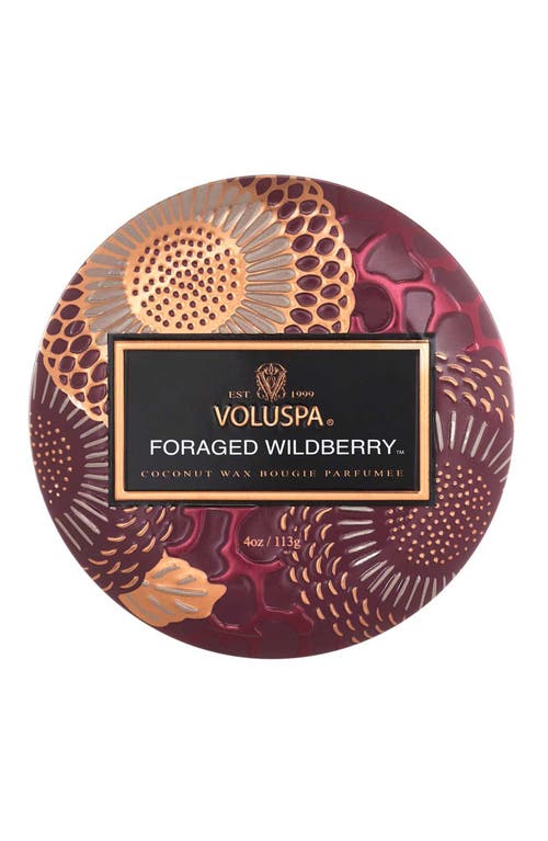 Voluspa Foraged Wildberry Mini Tin Candle In Foraged Wildberry