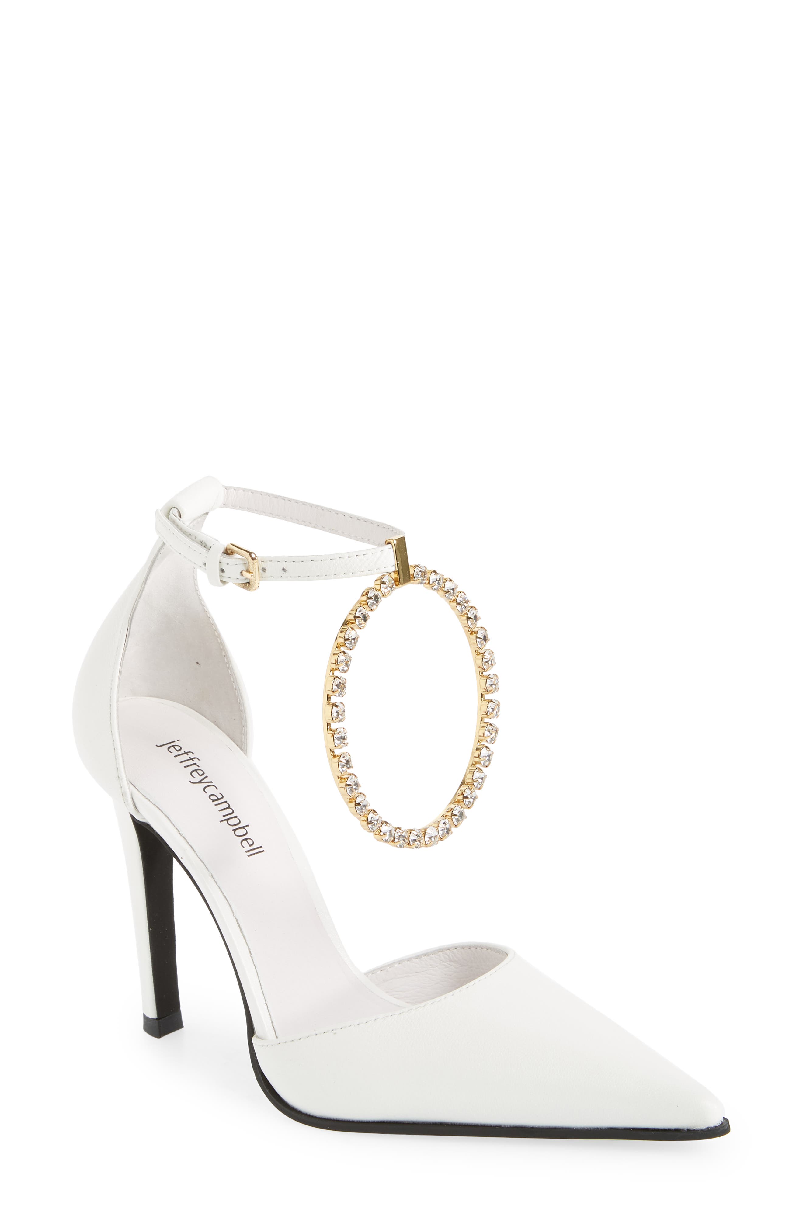 ivory pumps with ankle strap