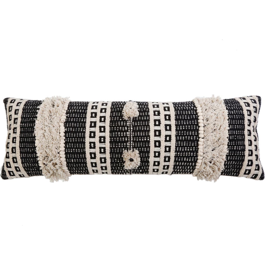 Pom Pom At Home Sawyer Accent Pillow In Charcoal/ivory