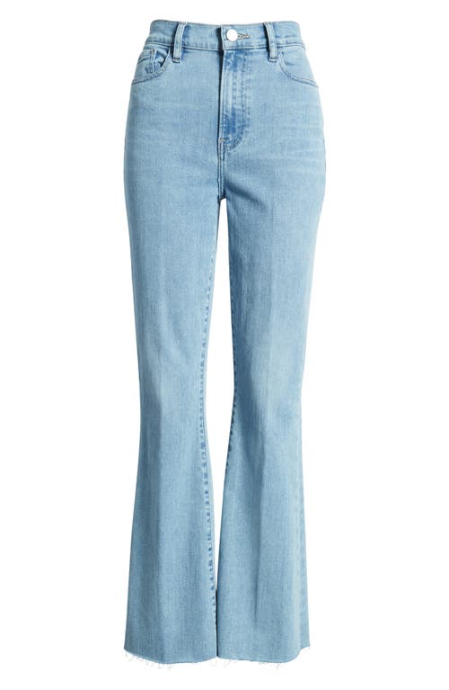 Shop Frame Le Easy Flare Raw Hem Jeans In Babitz