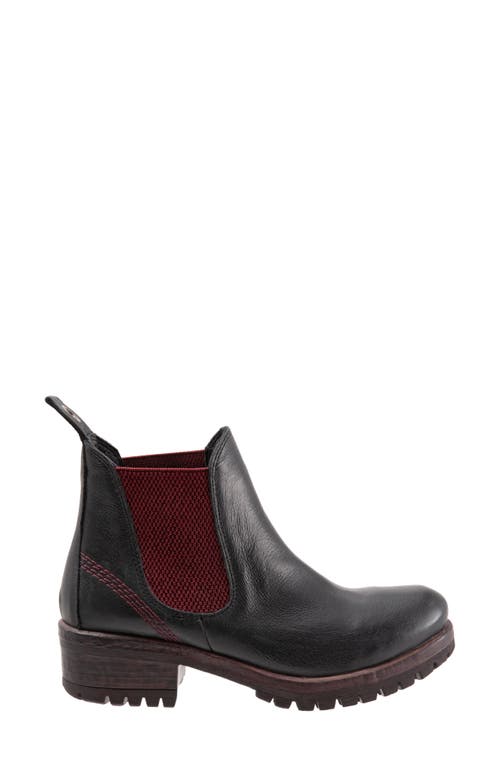 Shop Bueno Florida Chelsea Boot In Black/bordeaux Leather