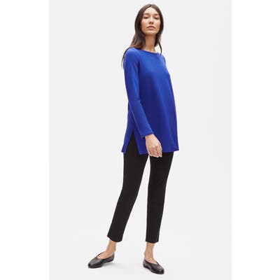 Eileen Fisher Bateau Neck Tunic, Blue