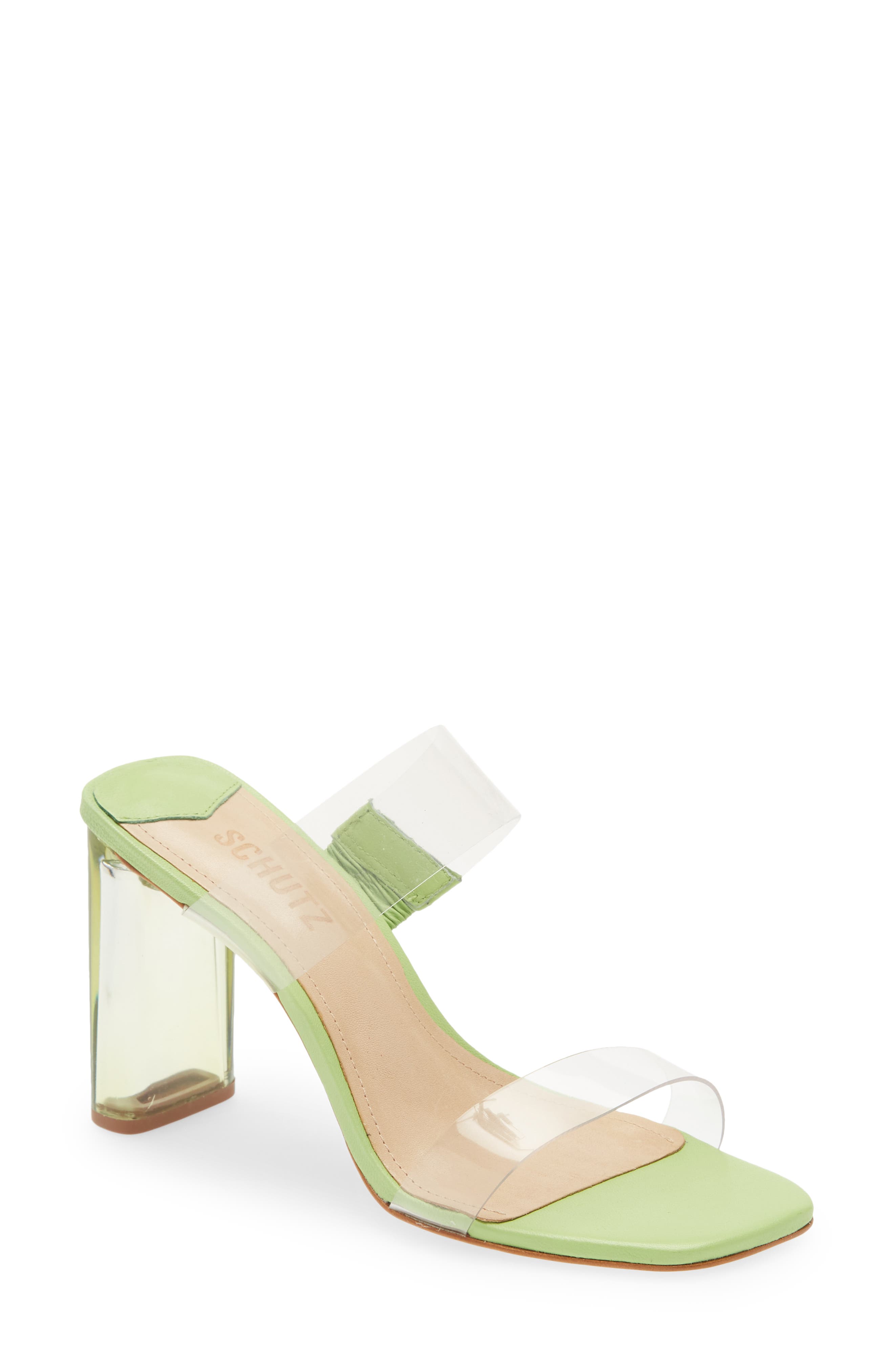 schutz green heels