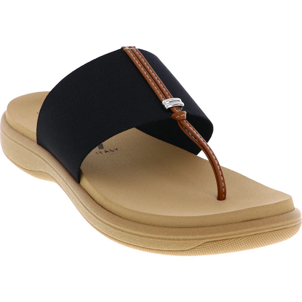 Italian Shoemakers Jahzara Elastic Strap Sandal In Black