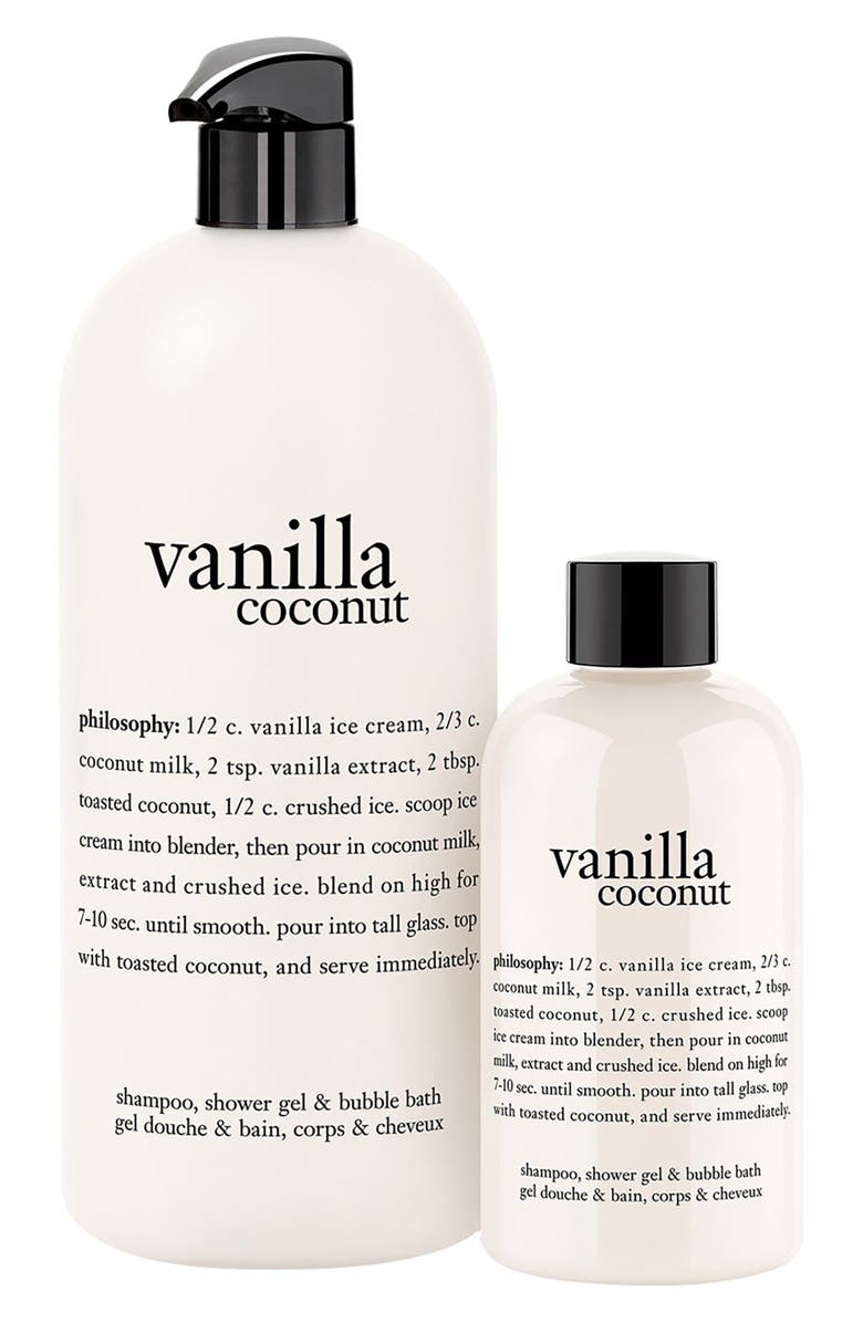 philosophy 'vanilla coconut' shampoo, shower gel & bubble bath duo (USD ...
