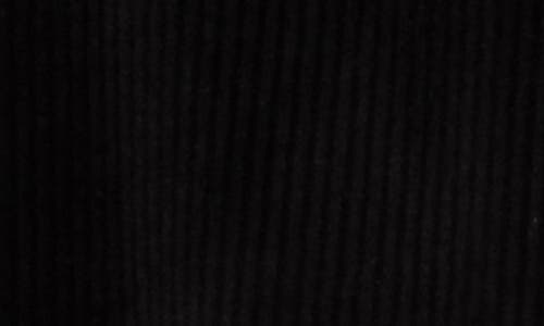 Gemma + Jane Long Sleeve Drawstring Waist Corduroy Top In Black