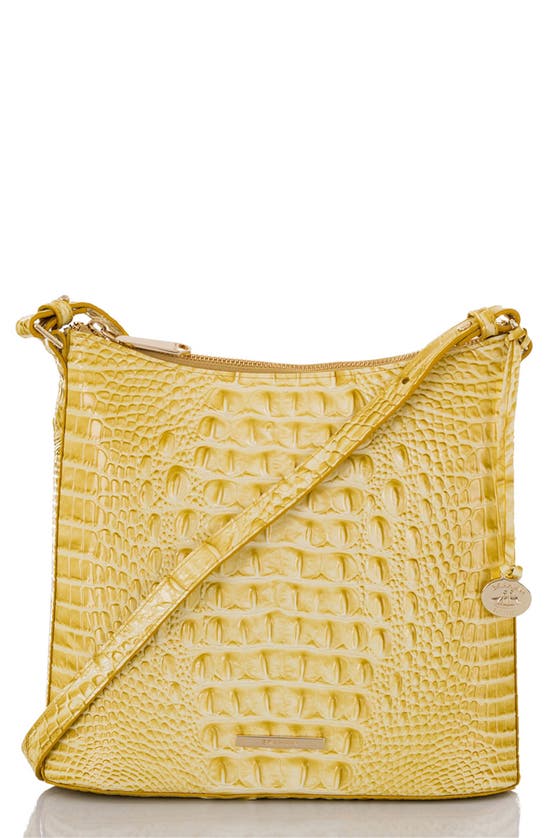 Click to view more detailed imagery on our partner's website Brahmin Katie Croc Embossed Leather Crossbody Bag In Lemonade