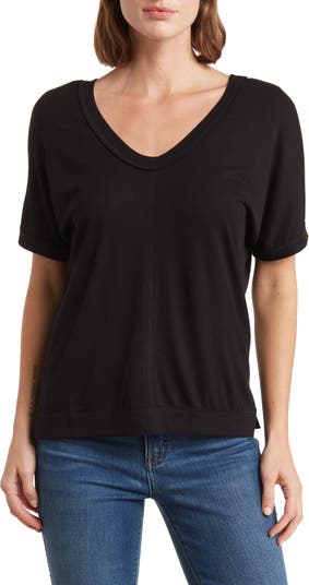 Heather by Bordeaux Ribbed Scoop Neck T Shirt Nordstromrack