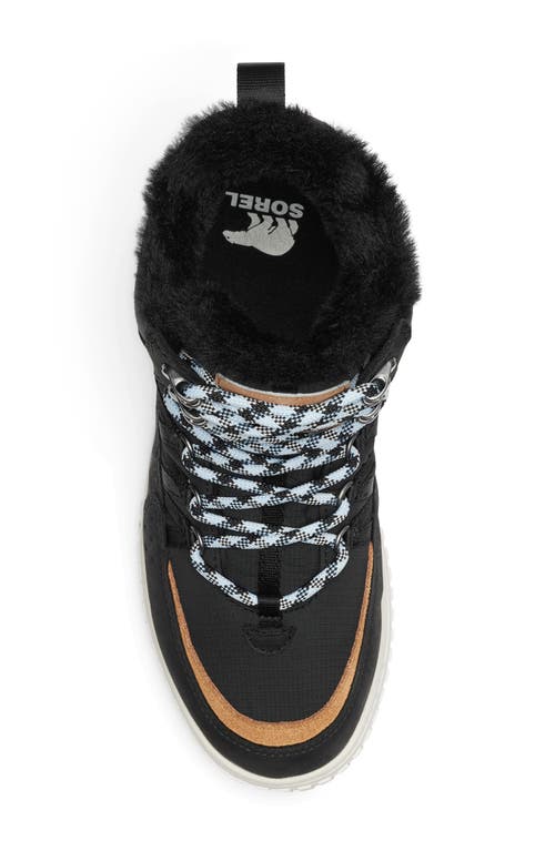 Sorel 2088351010 Womens Waterproof Leather Winter & Snow Boots In Black/sea Salt