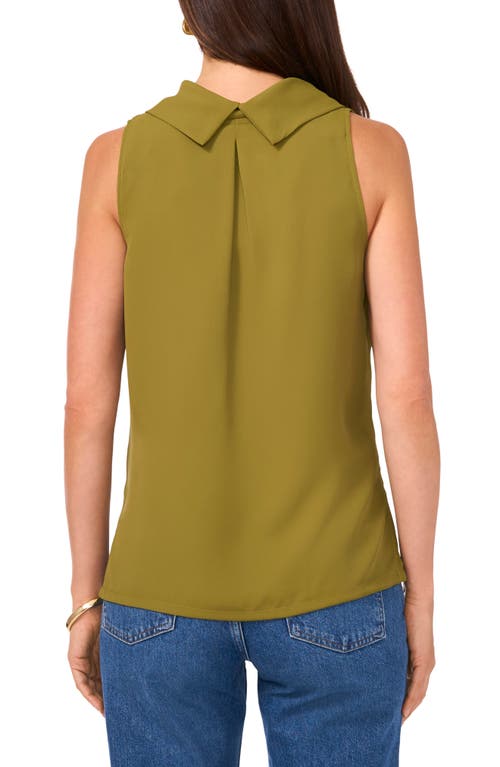 Shop Vince Camuto Cowl Neck Sleeveless Blouse In Olive Moss