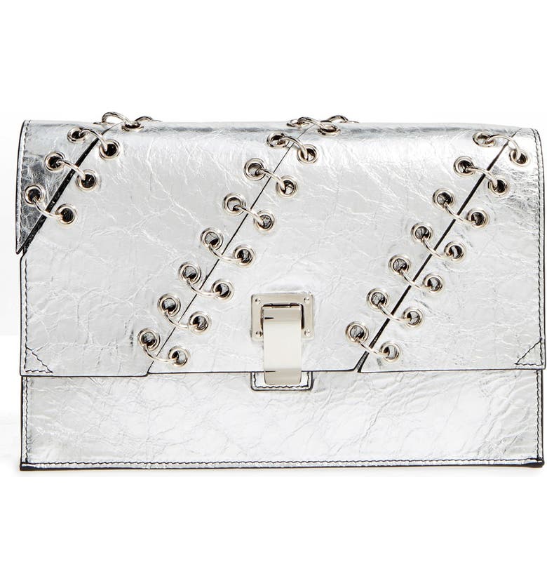 Proenza Schouler 'Small Lunch Bag' Crackled Metallic Leather Clutch ...
