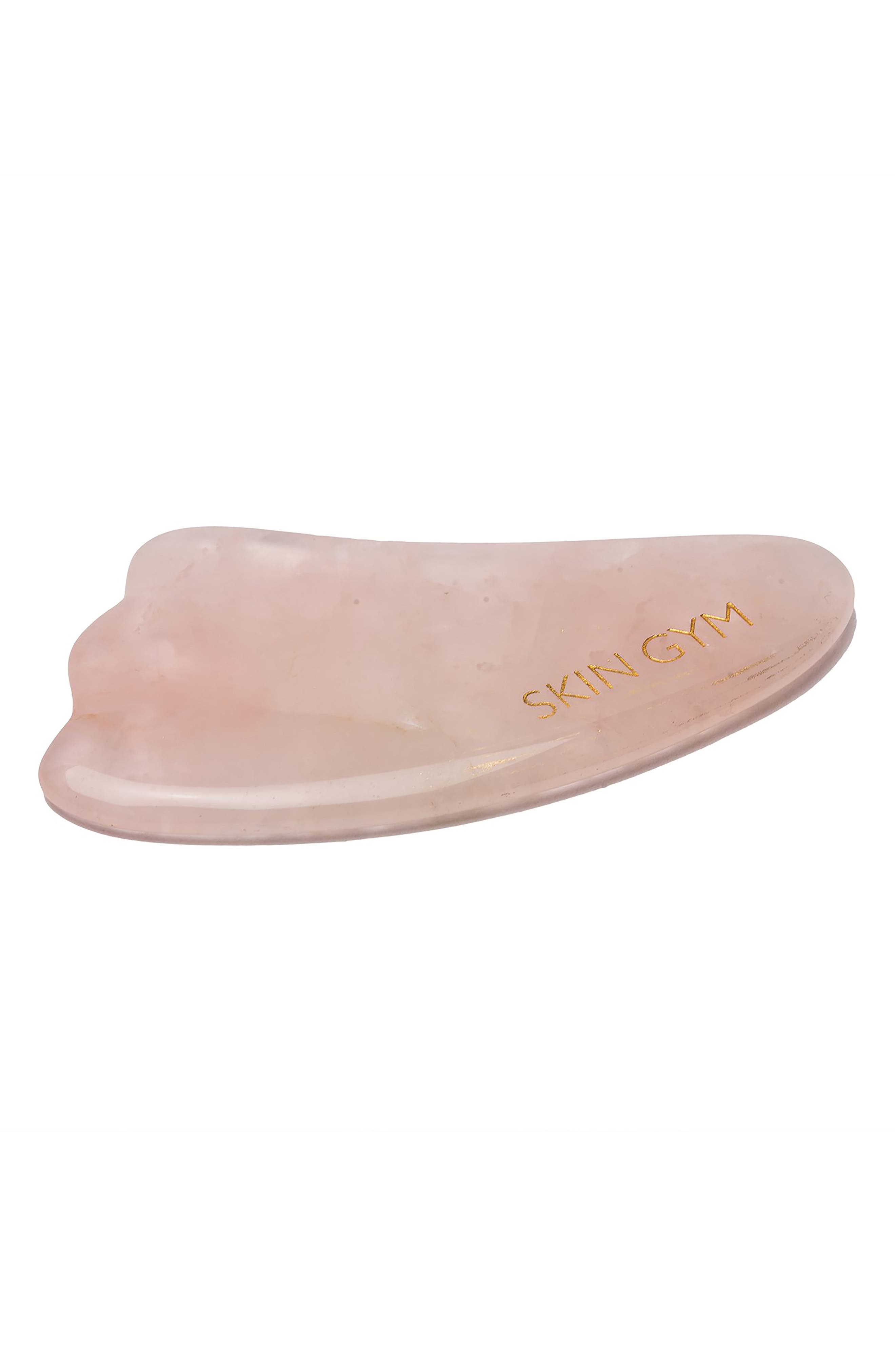 Skin Gym Rose Quartz Crystal Gua Sha Sculpty Facial Tool in Pink 