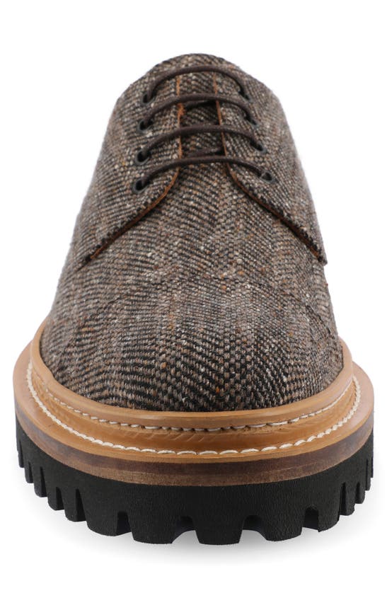 Shop Taft The Country Lug Sole Derby In Taupe