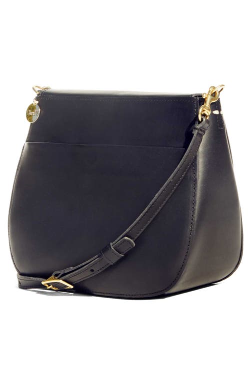 Shop Clare V . Louis Leather Crossbody Bag In Black