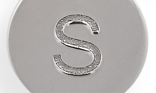 Meshmerise Initial Disc Charm Bracelet In White-s