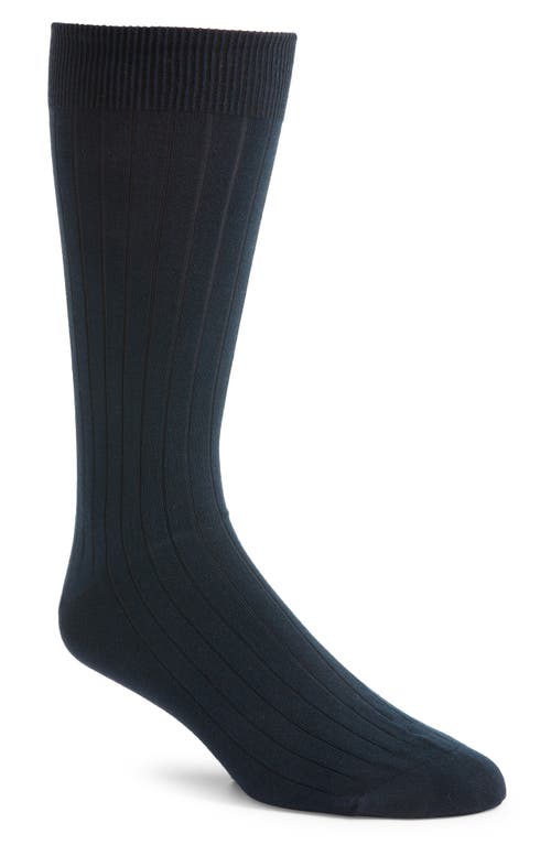 Pembrey Solid Dress Socks in Navy