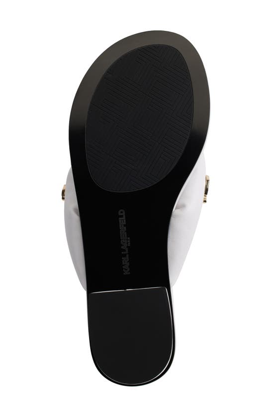 Shop Karl Lagerfeld Ceejay Pins Flip-flop In Bright White
