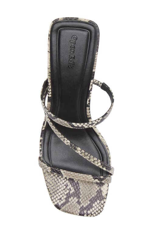 Shop Open Edit Tawney Sandal In Black/white Snake Print