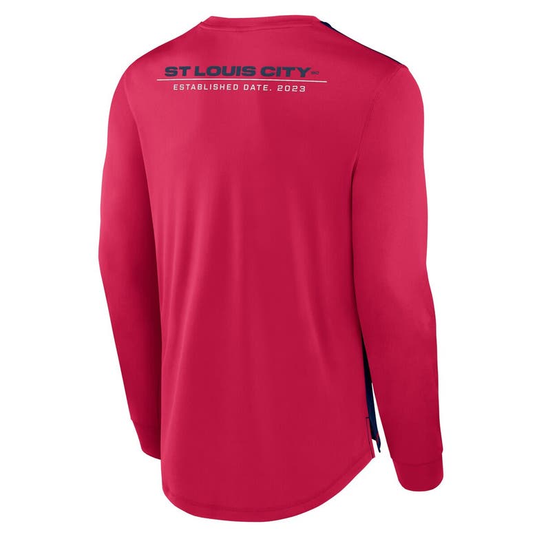 Shop Fanatics Branded Red St. Louis City Sc Mid Goal Long Sleeve T-shirt