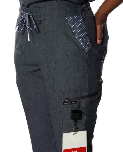Members Only Reus Open Bottom Scrub Pants In Graphite