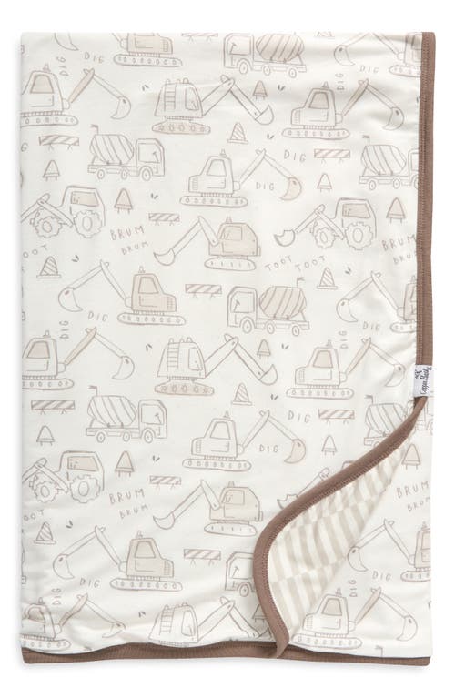 Copper Pearl Digger Reversible 3-layer Quilted Blanket In Orange