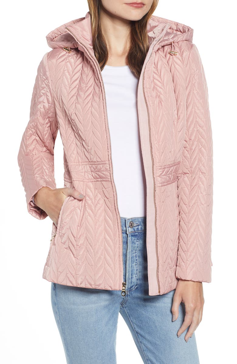 kate spade new york hooded quilted jacket | Nordstrom