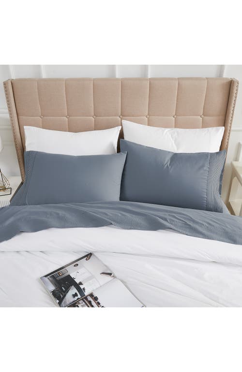 Southshore Fine Linens Premium Collection Pleated Extra Deep Pocket Sheet Set In Slate Blue