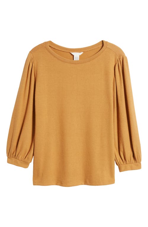 Shop Caslonr Caslon(r) Cozy Knit Top In Tan Sugar