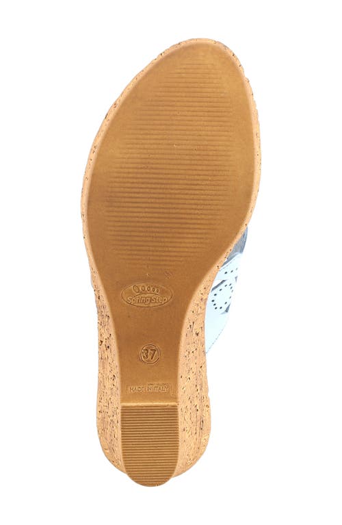Spring Step Flamyo Platform Wedge Sandal In Sky Nubuck