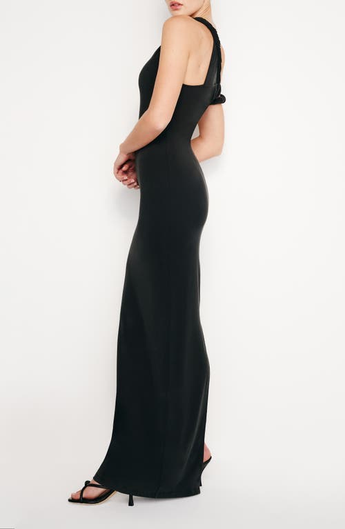 Shop Good American Sandwashed Jersey Maxi Dress In Black001