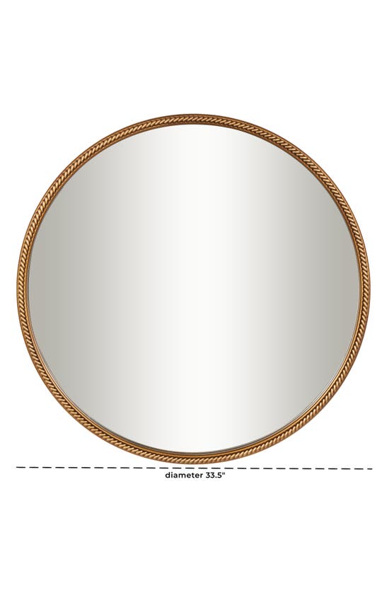 Shop Ginger Birch Studio Rope Frame Wall Mirror In Gold