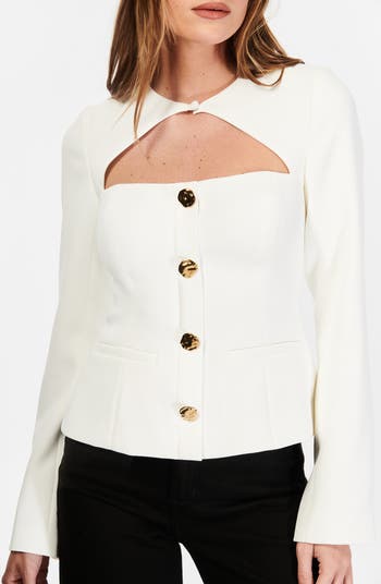 Zaynab Cutout Crop Blazer