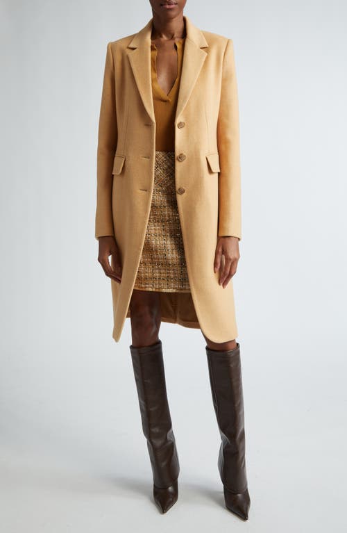 Shop St John St. John Collection Wool & Cashmere Coat In Heather Dune