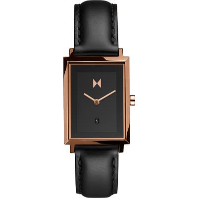 Mvmt Signature Square Leather Strap Watch, 2m