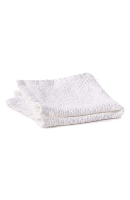 Coyuchi Adriatic Organic Cotton Washcloth In Alpine White
