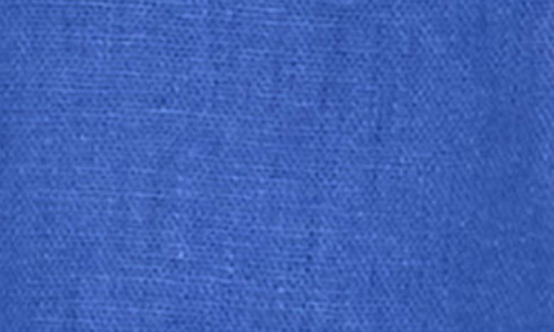 Shop Vince Camuto Linen Blend Drawstring Shorts In Dazzling Blue