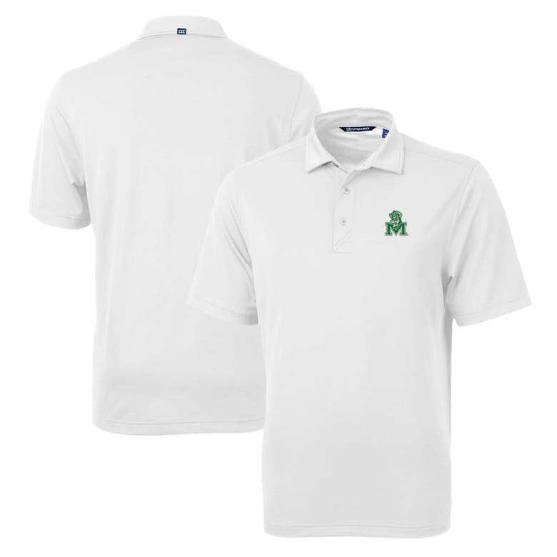 Shop Cutter & Buck White Marshall Thundering Herd Team Big & Tall Virtue Eco Pique Recycled Polo