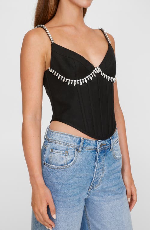 Shop Nasty Gal Diamante Embellished Corset Camisole In Black