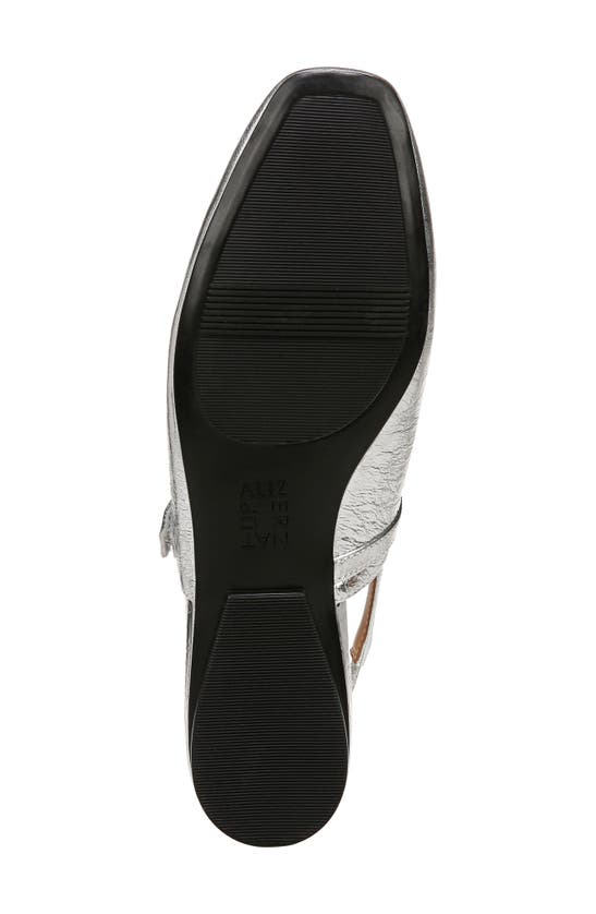 Shop Naturalizer Connie Slingback Mary Jane Flat In Silver Leather