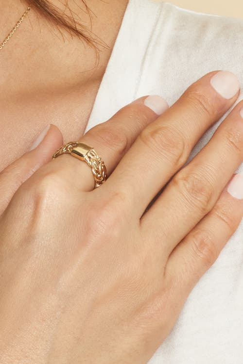 Shop Oradina 14k Yellow Gold Byzantine Band Ring