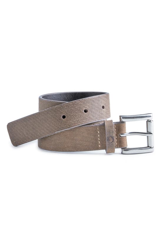 Shop Johnston & Murphy Kids' Scored Leather Belt In Oil Brown