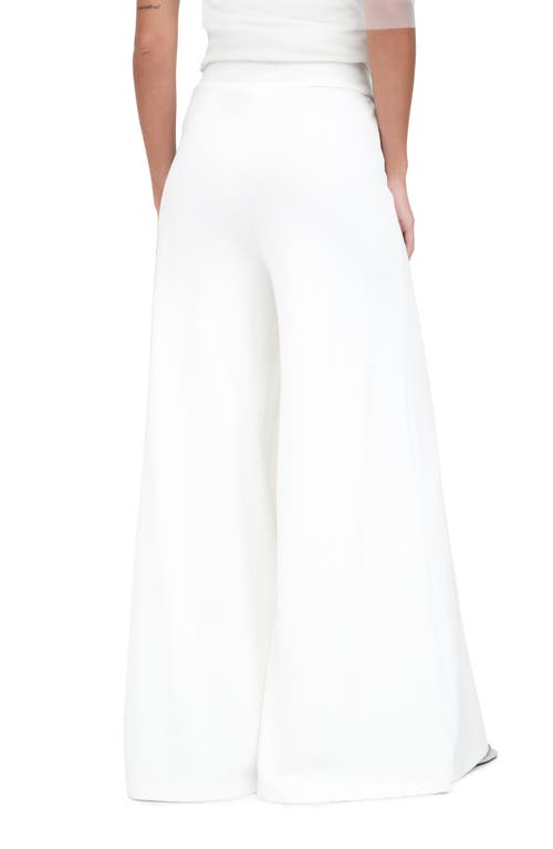 Shop Marcella Georgia Ponte Wide Leg Pants In Off White