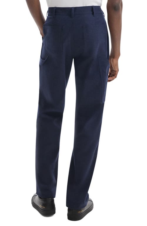 Theory Rhodes Cotton Carpenter Pants In Baltic Blue Melange