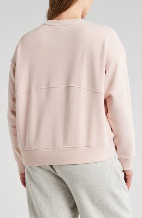 Shop Zella Cloud Fleece Sweatshirt In Pink Peach