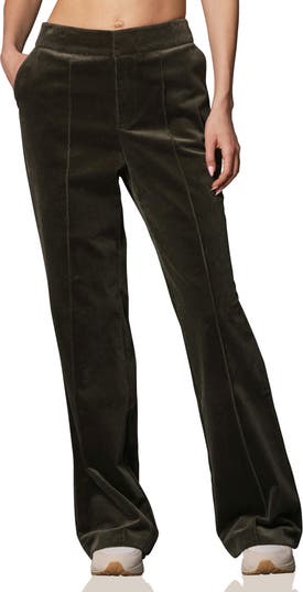 Avec Les Filles High Waist Wide Leg Corduroy Trousers