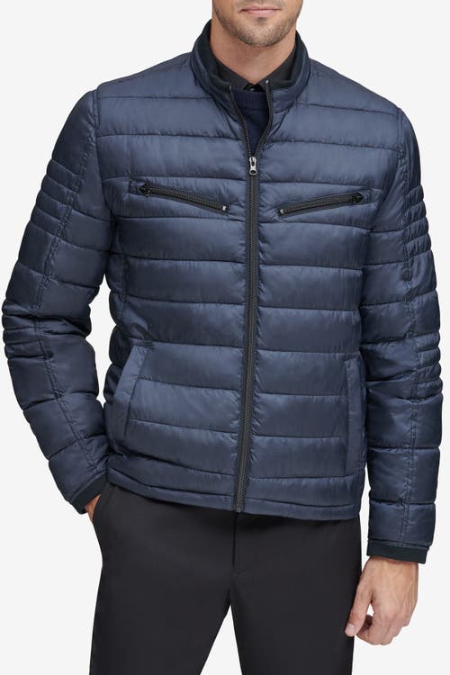 Shop Andrew Marc Grymes Packable Quilted Puffer Jacket In Ink