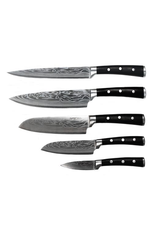 Shop Berghoff International Antigua 5-piece Cutlery Set In Black/silver