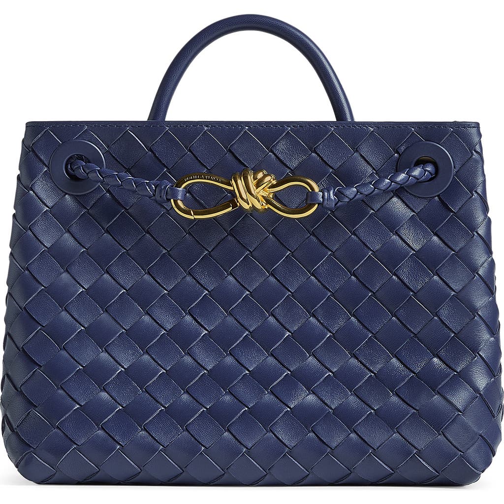 Bottega Veneta Small Andiamo Shoulder Bag In Duke/brass